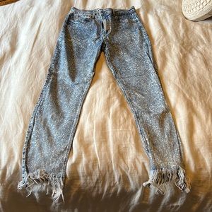 🎉 SALE 🎉 Zara High Waisted Fringe Jeans